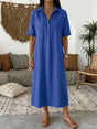 Robe boutonnée manches mi-longues — grandes tailles