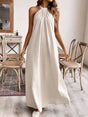 Robe longue col halter