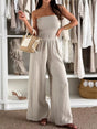 Combinaison bustier smockée jambes larges