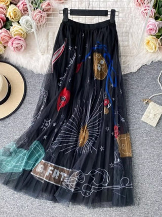 Jupe en tulle imprimée