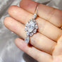 Collier pendentif moissanite 3 carats argent 925