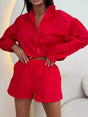 Ensemble veste zippée manches longues et short