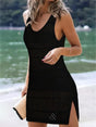 Robe de plage en crochet fendue
