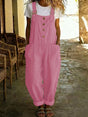 Salopette boutonnée jambes larges