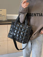 Sac cabas texturé bandoulière