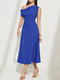 Robe mi-longue asymétrique une épaule