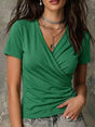 T-shirt croisé manches courtes — grandes tailles