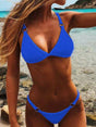 Ensemble bikini uni détail anneau