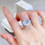 Bague moissanite 5 carats argent 925