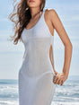 Sleeveless Knit Cover-Up Dress with Side Cutouts