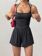 Combishort froncé bretelles fines