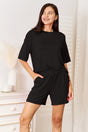 Ensemble Basic Bae top manches mi-longues en rayonne douce et short