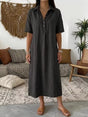 Robe boutonnée manches mi-longues — grandes tailles