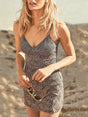 Ensemble de bain top col V et jupe