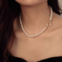 Collier de perles fermoir entrelacé