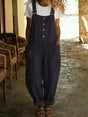 Salopette boutonnée jambes larges