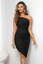 Robe froncée asymétrique