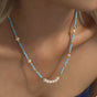 Collier perles turquoise