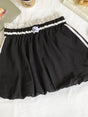 Jupe courte liseré dentelle taille élastique