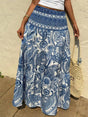 Paisley Print Tiered Maxi Skirt