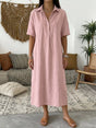 Robe boutonnée manches mi-longues — grandes tailles