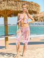 Ensemble de bain crochet col halter à franges