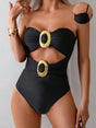 Maillot une pièce échancré col cœur