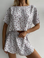 Ensemble d'intérieur fleuri ample et short