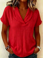 Blouse texturée manches courtes — grandes tailles