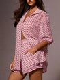 Ensemble chemise à pois boutonnée et short