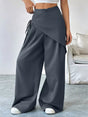 Asymmetrical Wrap Wide-Leg Pants