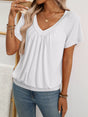 T-shirt col V manches courtes