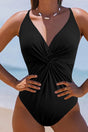Maillot une pièce croisé col V
