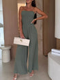 Combinaison bustier smockée jambes larges