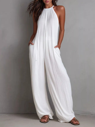 Loose sleeveless jumpsuit