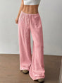 Pantalon large à cordon et poches