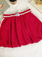 Jupe courte liseré dentelle taille élastique