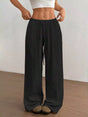Pantalon large à cordon et poches