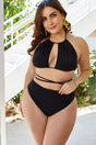 Ensemble bikini dos nu échancré noué — grandes tailles
