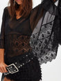 Cache-maillot en dentelle manches longues