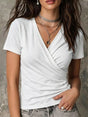 T-shirt croisé manches courtes — grandes tailles