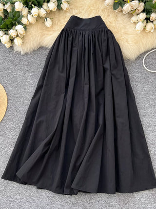 Jupe taille haute à poches