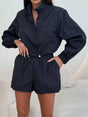 Ensemble veste zippée manches longues et short
