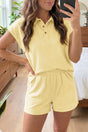 Ensemble d'intérieur polo uni et short