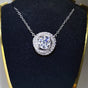 Collier pendentif moissanite 2 carats argent 925