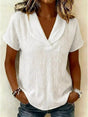 Blouse texturée manches courtes — grandes tailles