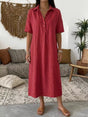 Robe boutonnée manches mi-longues — grandes tailles