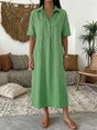 Robe boutonnée manches mi-longues — grandes tailles