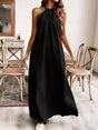 Robe longue col halter
